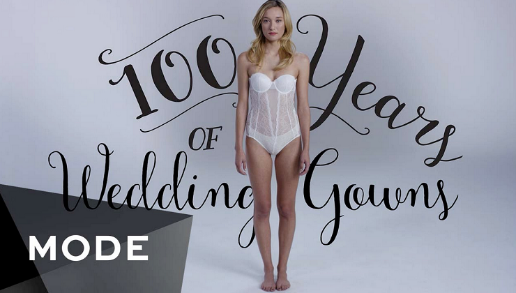 100 Years of Wedding Dresses in 3 Minutes